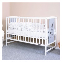 New Baby POLLY Zebra crib white and grey