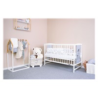 New Baby POLLY Zebra crib white and grey