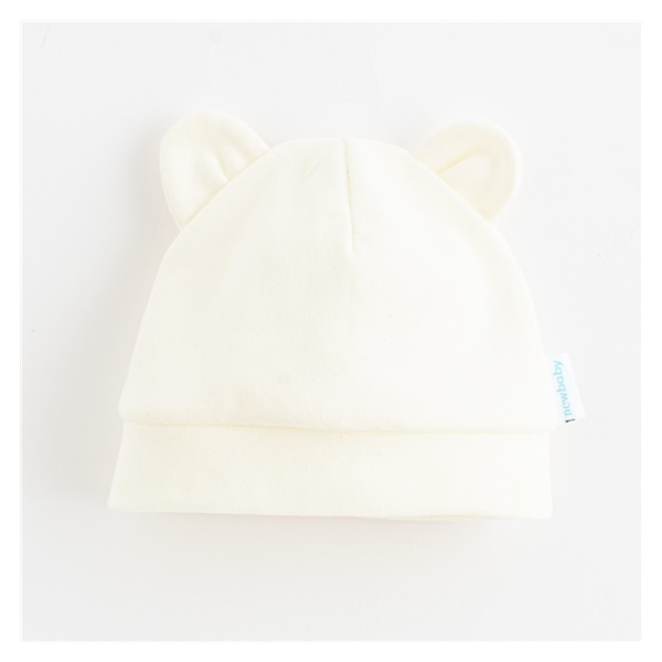 New Baby Kids Cream Cotton Baby Cap, size 56 (0-3m)