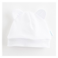 New Baby Kids White Cotton Baby Cap, size 56 (0-3m)