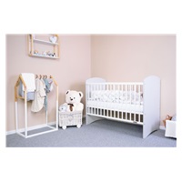 New Baby LEO cot white-grey