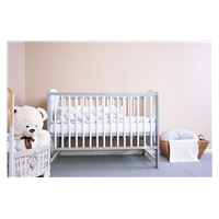 New Baby ELSA Zebra crib white and grey