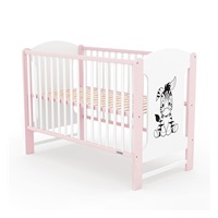 New Baby ELSA Zebra crib white and pink