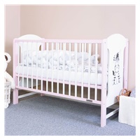 New Baby ELSA Zebra crib white and pink