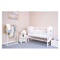 New Baby ELSA Zebra crib white and pink