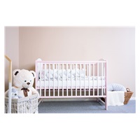 New Baby ELSA Zebra crib white and pink