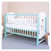 New Baby ELSA Zebra crib white and mint