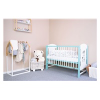 New Baby ELSA Zebra crib white and mint