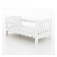 Children's bed with barrier New Baby ERIK 140x70 cm white