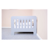 Children‘s bed with barrier New Baby ERIK 160x80 cm white-grey