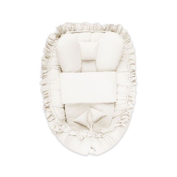 Belisima Muslin cream baby nest with duvet