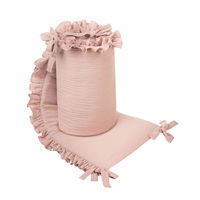 Mantinel for crib Belisima Muslin old pink