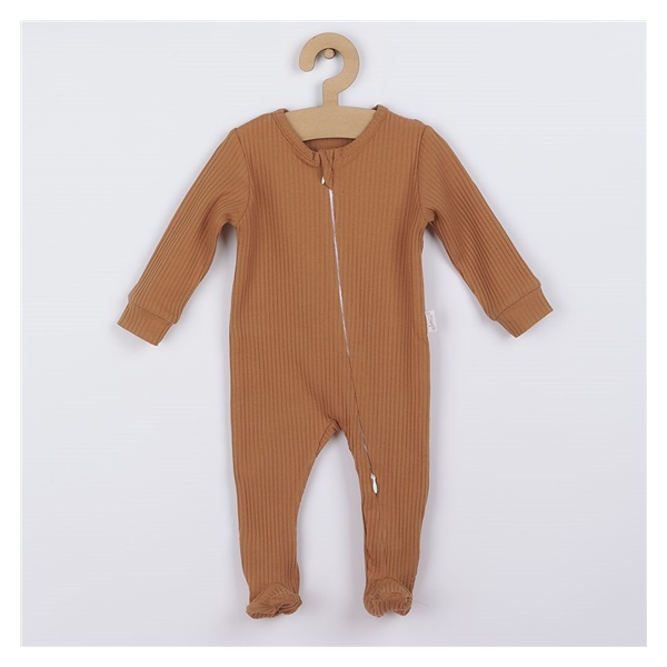Baby cotton jumpsuit Nicol Miki brown, size 74 (6-9m)