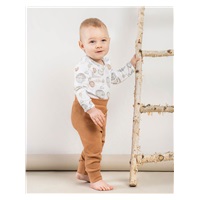 Baby cotton sweatpants Nicol Miki brown, size 62 (3-6m)