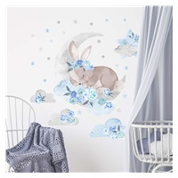 Wall sticker Sleeping rabbit blue