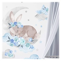 Wall sticker Sleeping rabbit blue