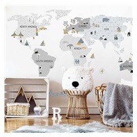 Wall sticker Map M grey