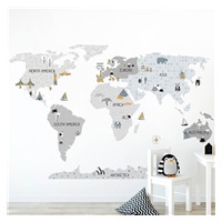 Wall sticker Map M grey