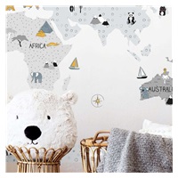 Wall sticker Map M grey