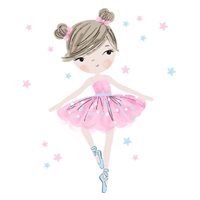 Wall sticker Ballerina pink