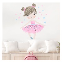 Wall sticker Ballerina pink