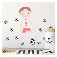 Wall sticker Footballer red