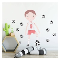 Wall sticker Footballer red