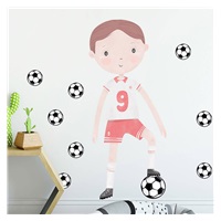 Wall sticker Footballer red