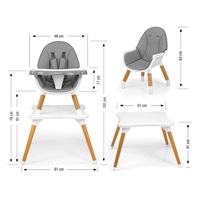 Milly Mally 2in1 Dining Chair Malmo grey