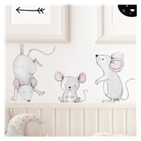 Mouse family wall sticker