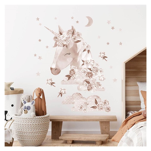 Boho unicorn wall sticker