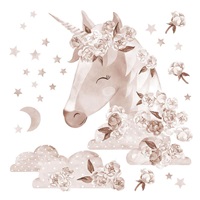 Boho unicorn wall sticker