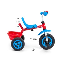 Kids tricycle Milly Mally Boby TURBO Cool Red