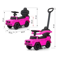 Scooter with guide bar MERCEDES G350d Milly Mally pink