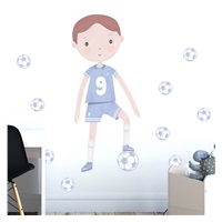 Wall sticker Footballer blue