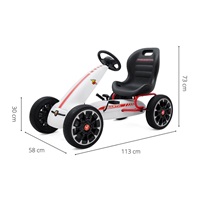 Kids Go-kart Milly Mally Abarth white