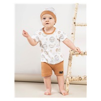 Baby summer cotton jumpsuit Nicol Miki, size 56 (0-3m)