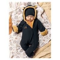 Winter infant jumpsuit Nicol Miki graphite, size 56 (0-3m)