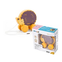 Wooden pull toy on a string Viga Hedgehog