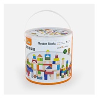 Wooden blocks for children Viga Coloured 100 pieces