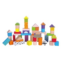 Wooden blocks for children Viga Colorful 50 pieces