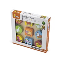Wooden puzzle shapes with animals Viga