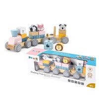 Wooden train with animals Viga