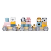 Wooden train with animals Viga