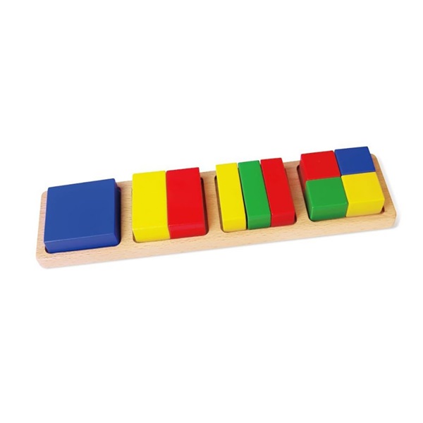 Wooden jigsaw blocks Viga Fractions