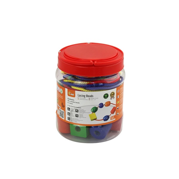 Wooden beads Viga 30pcs