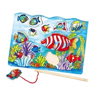 Wooden magnetic puzzle Viga Fish catching