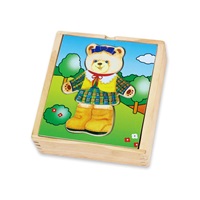 Wooden dressing puzzle Viga Teddy Bear