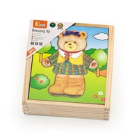 Wooden dressing puzzle Viga Teddy Bear