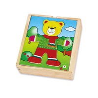 Wooden dressing puzzle Viga Bear boy